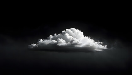 white clouds over black background