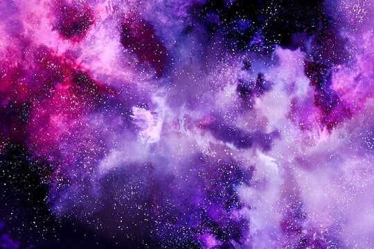 Nebula of vibrant cosmic colors