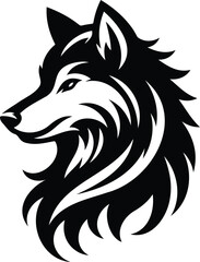 wolf head vector logo icon 