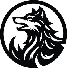 black and white wolf head victor