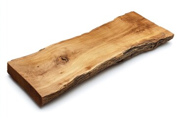 Wooden plank, natural edge, light brown