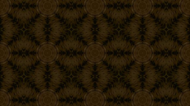 Kaleidoscope vintage retro circle pattern mosaic background. geometric classic pattern. dark brown ethnic mandala pattern.