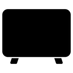 TV icon with solid theme and transparent background