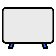 Fototapeta premium TV icon with Filled line theme and transparent background