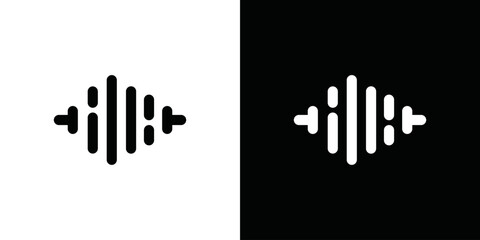 simple sound wave logo vector