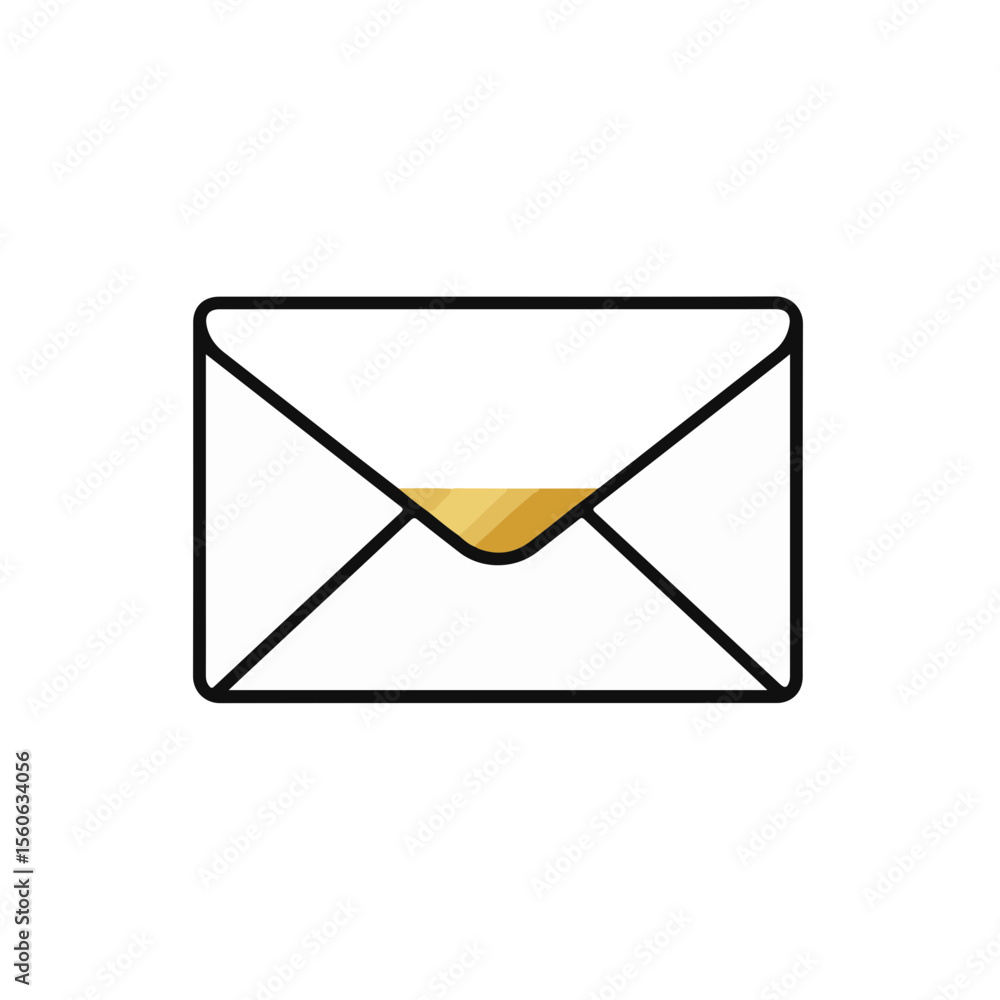 Poster email envelope icon isolated on a simple background.