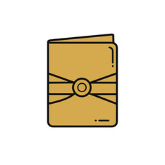 Elegant gift with golden ribbon.