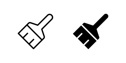 Versatile paint brush icon set for art, painting, and creative expression. Ideal for artists, design, and hobby themes.