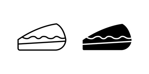 Delicious pie slice icon set perfect for food blogs, dessert recipes, and culinary apps.