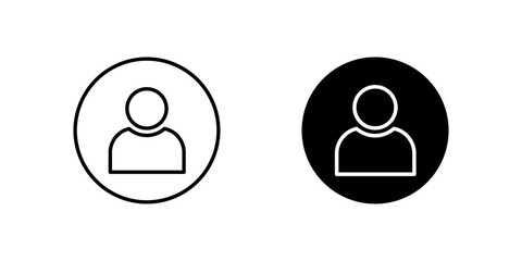 Standard user profile avatar icon set for personal accounts, login, and identity. Ideal for web platforms and digital services.