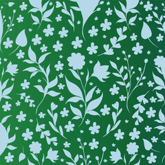 Nature Inspired Floral Repeating Pattern