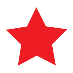 Fototapeta premium Red star icon.