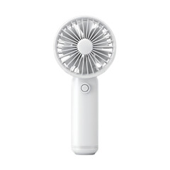 Cordless mini handheld fan. Isolated white background. Png format