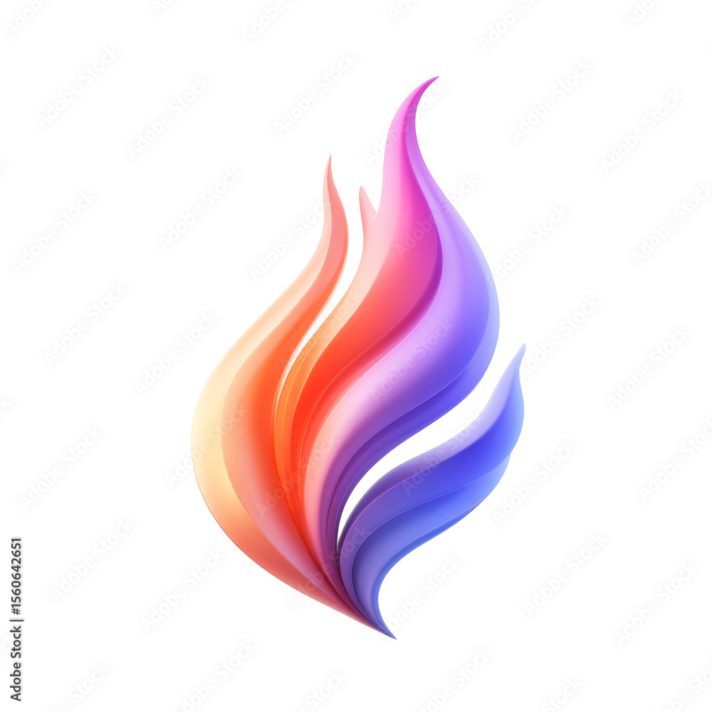 Poster abstract gradient flame with vibrant colors: design element
