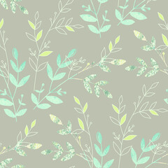Watercolor Floral Seamless Pattern 