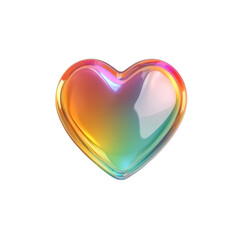Vibrant iridescent heart design for creative projects