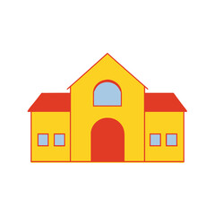 School Building Icon - Education & Learning Institution Symbol