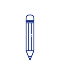Line Pencil Icon for Writing and Drawing