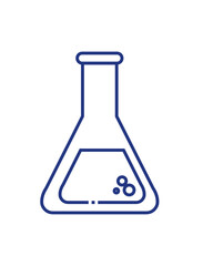 Line Chemistry Test Tube Icon for Experiments