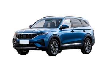 modern blue suv isolated on white background PNG ,AI GENERATED