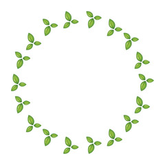 Frame of leaves. Cozy autumn leaves. Vector flat illustration isolated on a white background