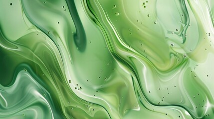 Abstract background with green gradient colors and fluid shapes