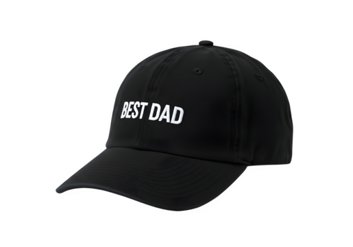 Best dad baseball cap isolated on white or transparent background. PNG, for father's day