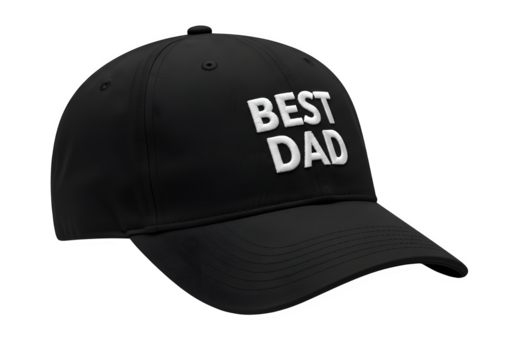 Best dad baseball cap isolated on white or transparent background. PNG, for father's day