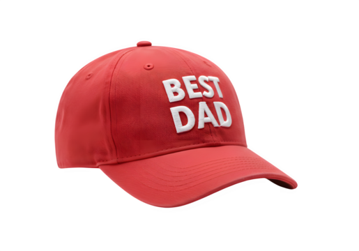 Best dad baseball cap isolated on white or transparent background. PNG, for father's day