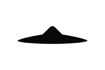 Fototapeta premium Silhouette art illustration of a Chinese traditional scholar's hat.eps