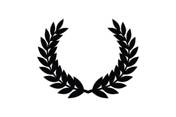 Silhouette art illustration of a Roman laurel wreath crown.eps