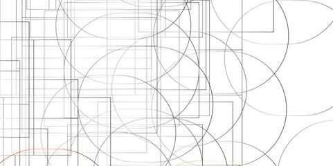 Abstract tech background. Futuristic technology interface.Technological wallpaper made with circles and lines.Geometric shapes with digital connection of lines vector futuristic digital landscape.