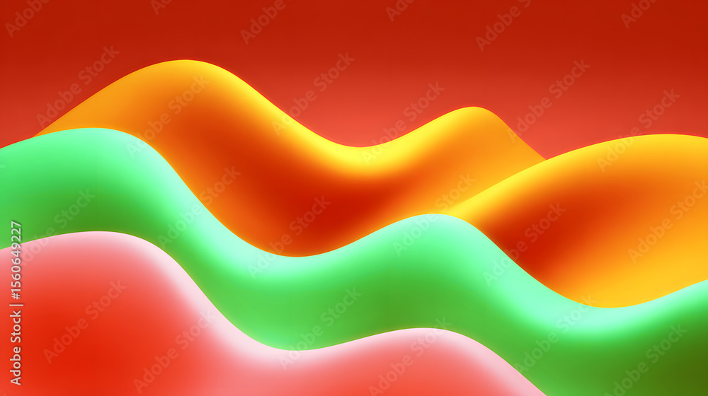 Poster dynamic fluid color gradient background, abstract kv main visual business ppt background