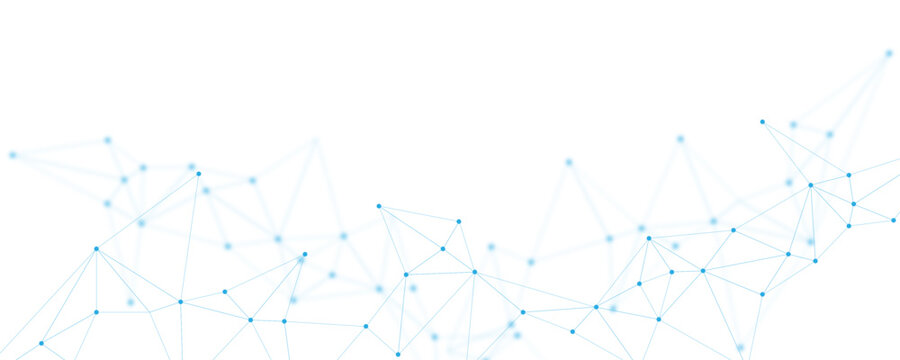 Abstract white blue digital technology futuristic communication high tech concept background. Technology dots lines connect network background.	