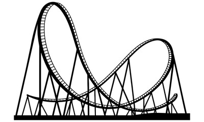 Illustration of a looping roller coaster ride