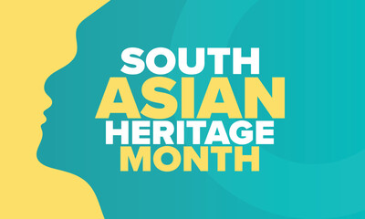 South Asian Heritage Month. Celebrate the diverse cultures and histories of South Asia. Traditional pattern. Creative art poster. Vector illustration