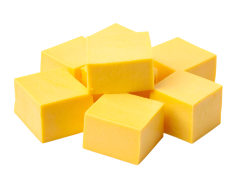 Cheddar Cheese Cubes: A delectable pile of golden cheddar cheese cubes, ready to be enjoyed.  Each cube displays a rich, creamy texture, promising a burst of flavor.