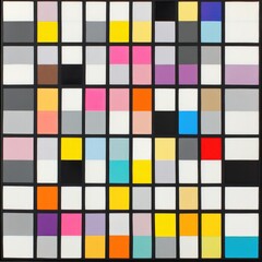 Fototapeta premium Abstract grid of colored squares