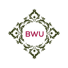 Letter BWU logo design template