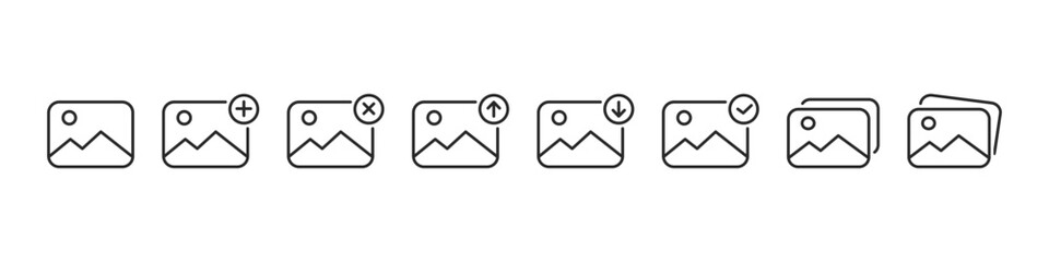 Image icons set for Digital Media Design. Picture icon. Vector