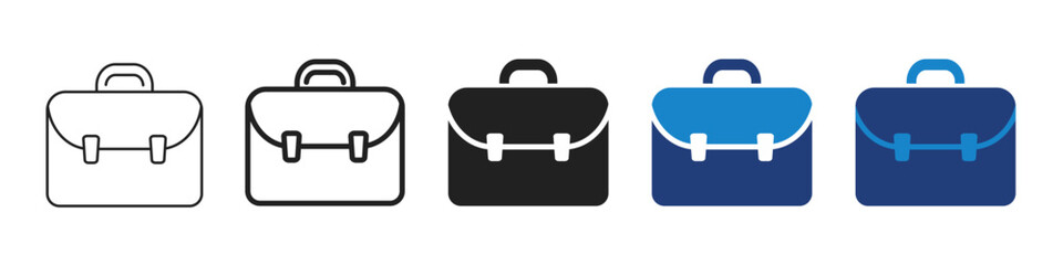 Editable Briefcase Collection Design. Linear, symbol logo. Vector
