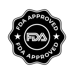 FDA-approved vector stamp, FDA-approved badge logo, FDA approved logo template illustration