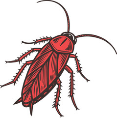 Close-up of a cockroach in smoke