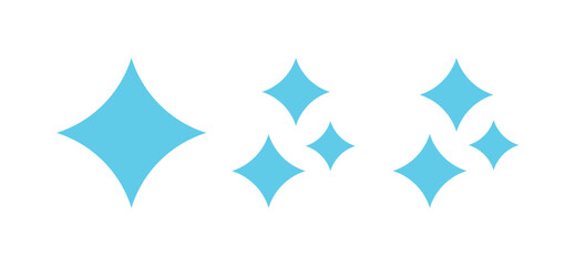 Sparkle and Shine Icons - Cleanliness and Magic Effect Symbols