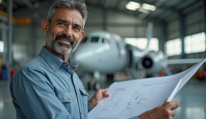 young indian aviation specialist posing at airbase