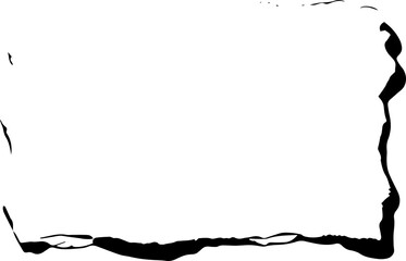 Abstract Black Ink Frame  Grunge Texture Design Element