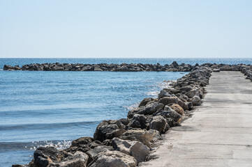 rocky coastline of Cala Millor in Mallorca