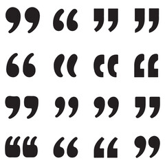Quote mark collection. Quotation icon set