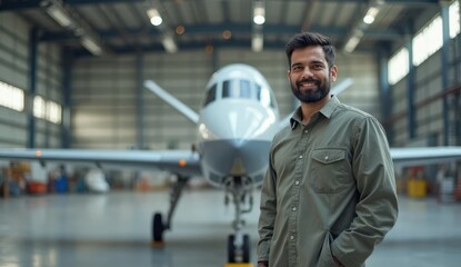 indian aerospace worker showing confidence and pride