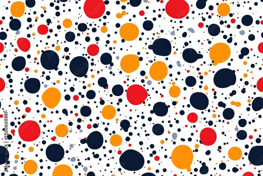 Poster abstract pattern of colorful circles on white background